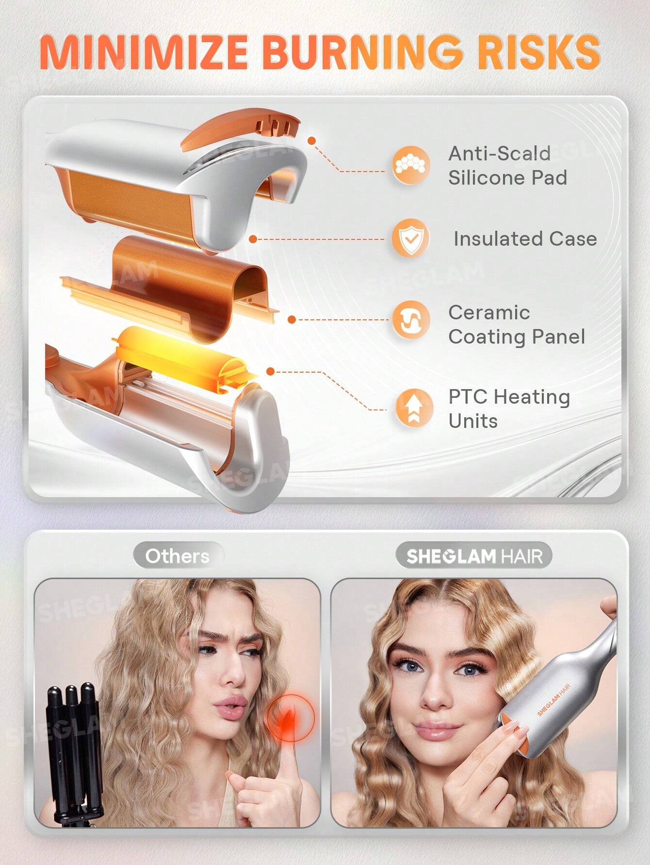 SHEGLAM Beach Babe Curling Iron - US 25mm Plug