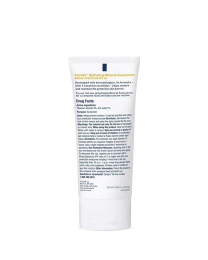 Hydrating Mineral Sunscreen SPF 50 Face Lotion