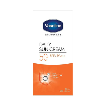 Vaseline Daily Sun Care SPF 50+ Daily Sun Cream, With Vaseline Jelly, 50ml
