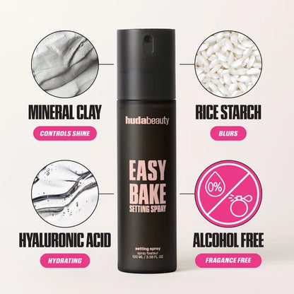 Huda Beauty Easy Bake Setting Spray with 16-Hour Wear - 100ml