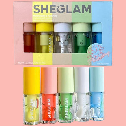 Sheglam Jelly Wow Hydrating Lip Oil -5PCS Set